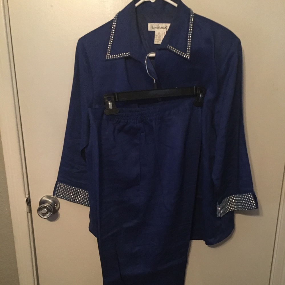 Royal Blue Pant Set
